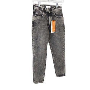 MOUSSY VINTAGE Sparks Boy Skinny Off Black Cropped Non Stretch Jeans 25